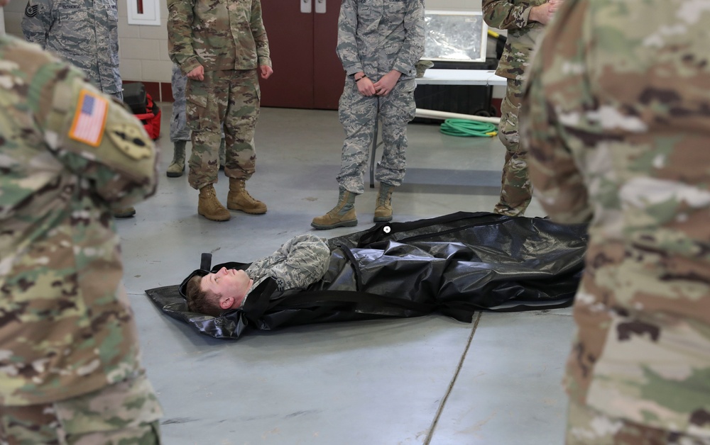 Soldiers and Airmen Receive Mortuary Support Training for Potential Missions in Response to COVID-19