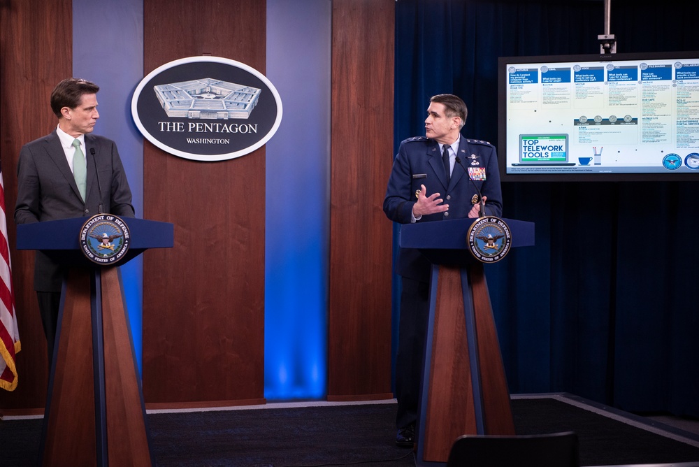 The Honorable Dana Deasy, and Air Force Lt. Gen. B.J. Shwedo, hold Press Conference on COVID-19