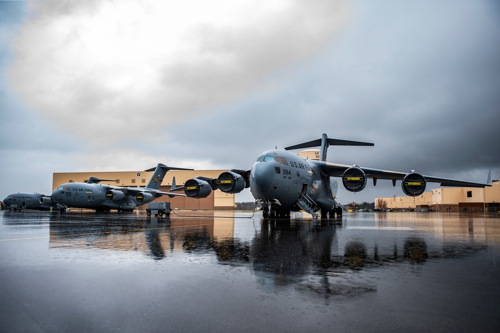 Aircraft weather the storm