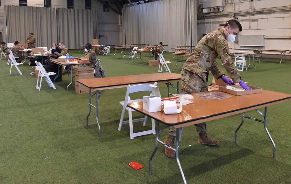 New York Army and Air Guard members build COVID-19 test kits