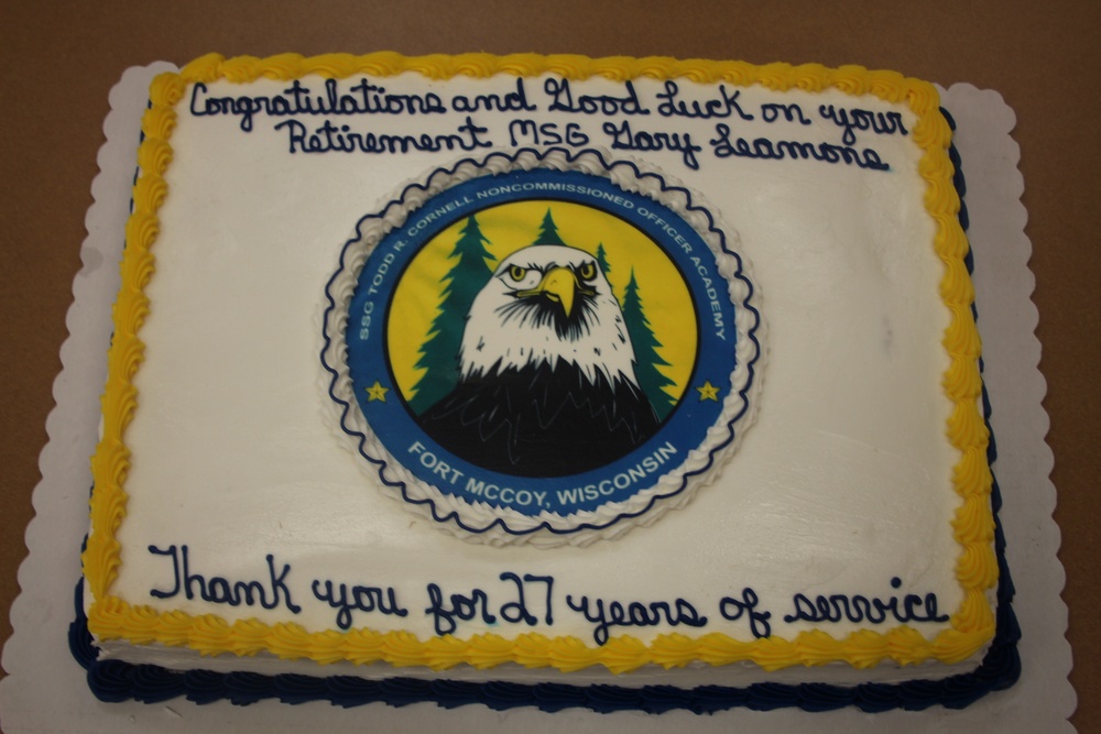 Fort McCoy NCO Academy MSG Leamons Retirement Ceremony.