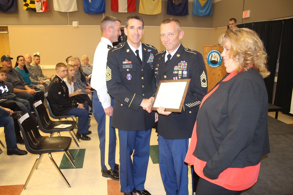 Fort McCoy NCO Academy MSG Leamons Retirement Ceremony.