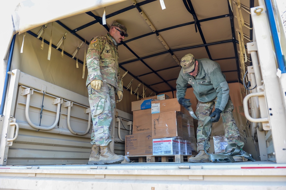 Nebraska Soldiers support state PPE distribution