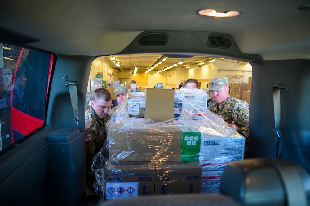 Nebraska Soldiers support state PPE distribution