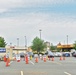 La National Guard assist with traffic control for drive through testing