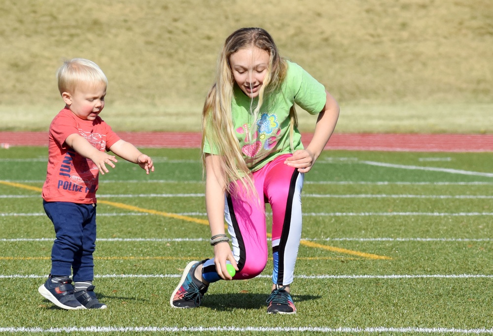 Camp Zama Easter Egg Sling models fun, safe behavior