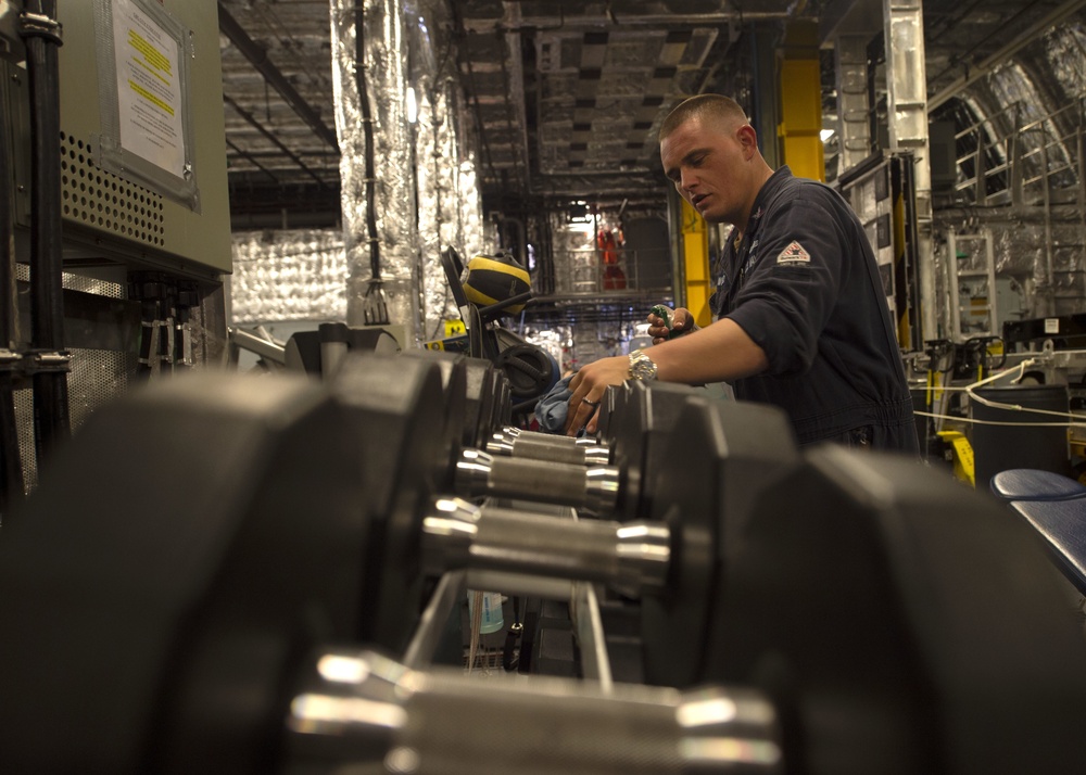 Sailors Sanitize USS Gabrielle Giffords