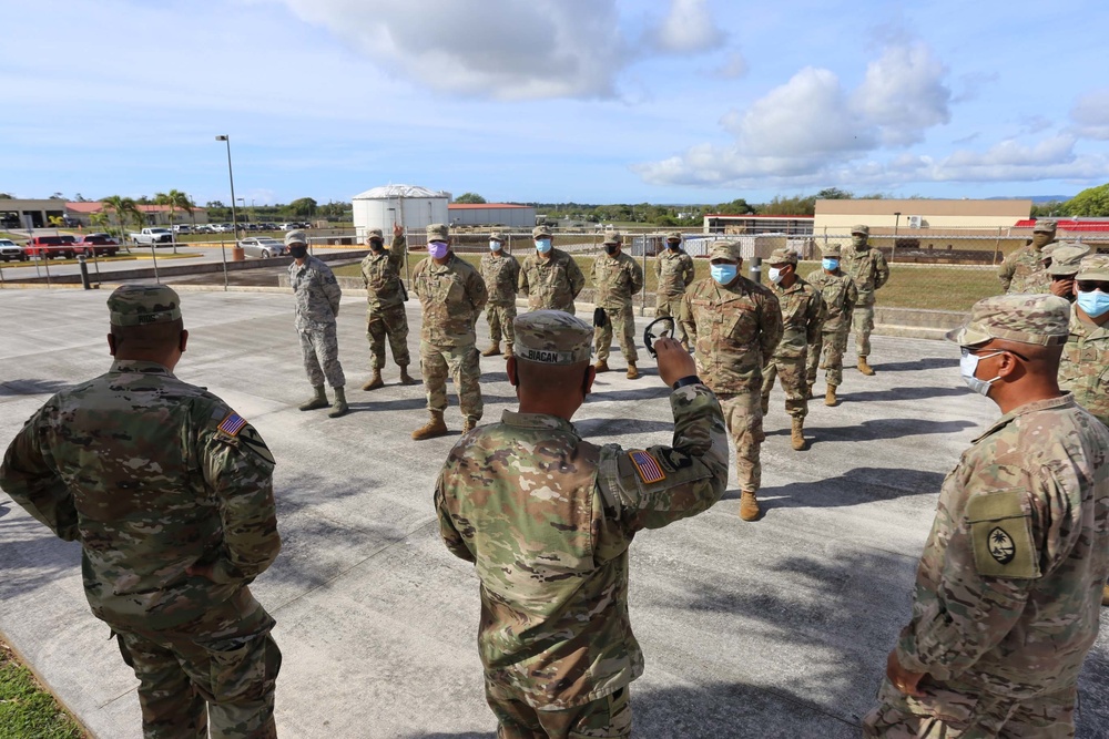 Guam National Guard Briefed and Pre-screened before Mission