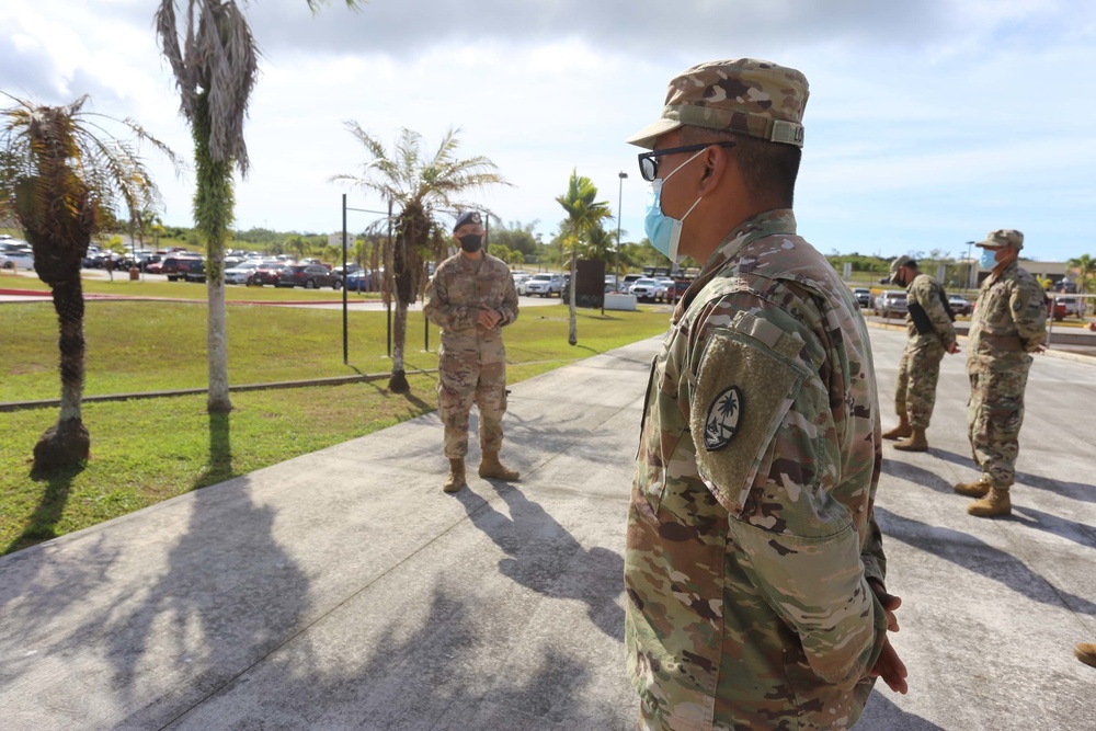 Guam National Guard Briefed and Pre-screened before Mission