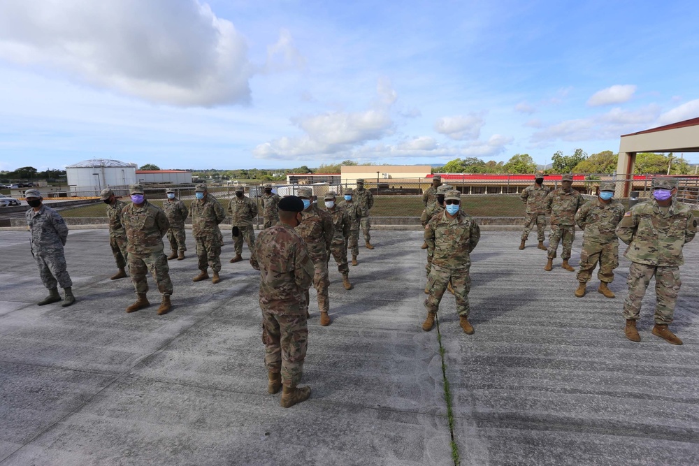 Guam National Guard Briefed and Pre-screened before Mission