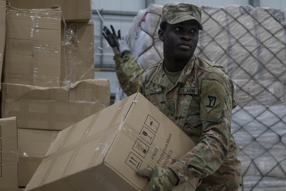 Mass. Guard receives and transports 4 million pieces of PPE