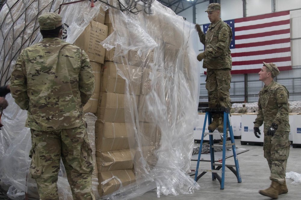 Mass. Guard receives and transports 4 million pieces of PPE