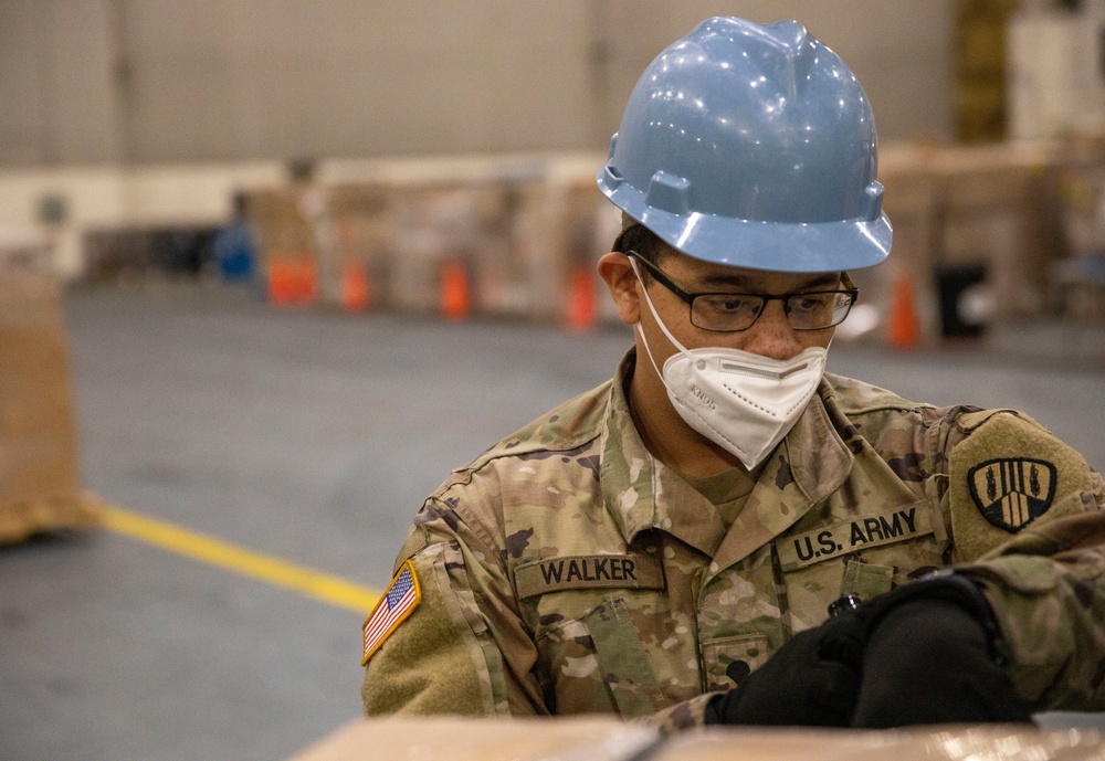 NYARNG Soldiers process thousands of essential supplies in response to COVID19 pandemic