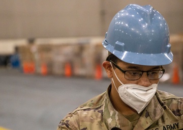 NYARNG Soldiers process thousands of essential supplies in response to COVID19 pandemic