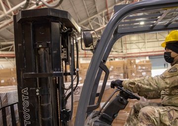 NYARNG Soldiers process thousands of essential supplies in response to COVID19 pandemic