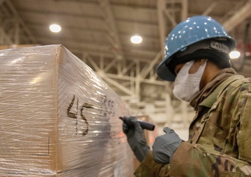 NYARNG Soldiers process thousands of essential supplies in response to COVID19 pandemic