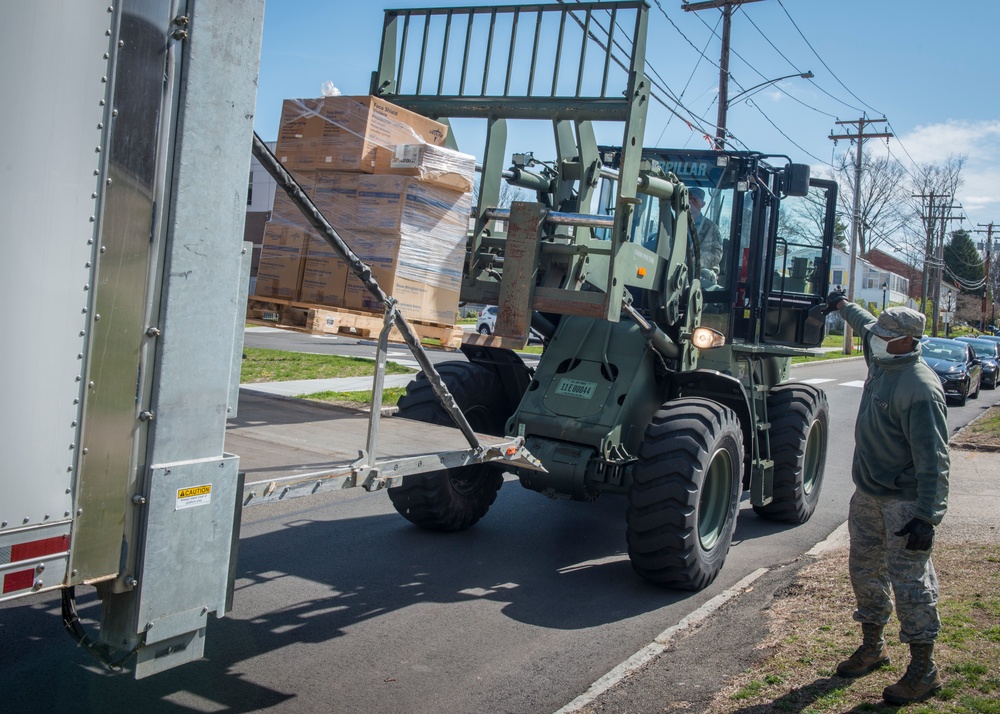 Connecticut National Guard assists PPE distribution in North Haven