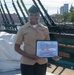 Sailor aboard USS Constitution re-enlists