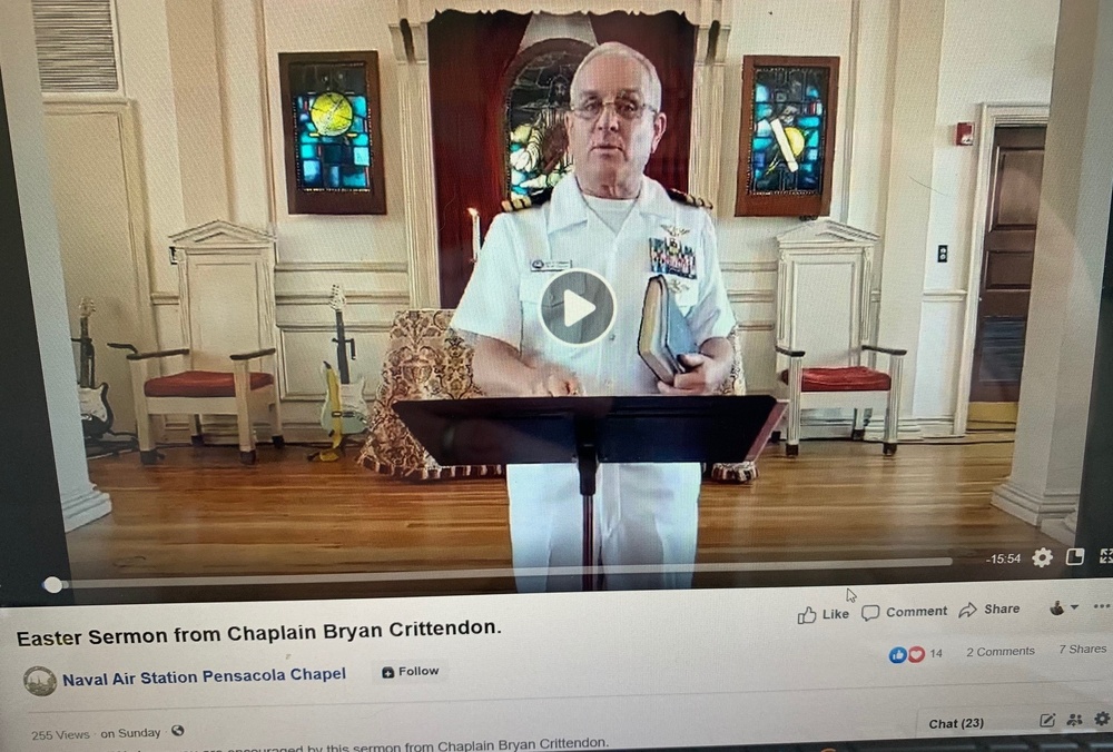 Chaplains Onboard NAS Pensacola Provide Virtual Religious Services