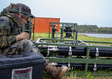 Task force Marines practice purifying water prior to Latin America deployment