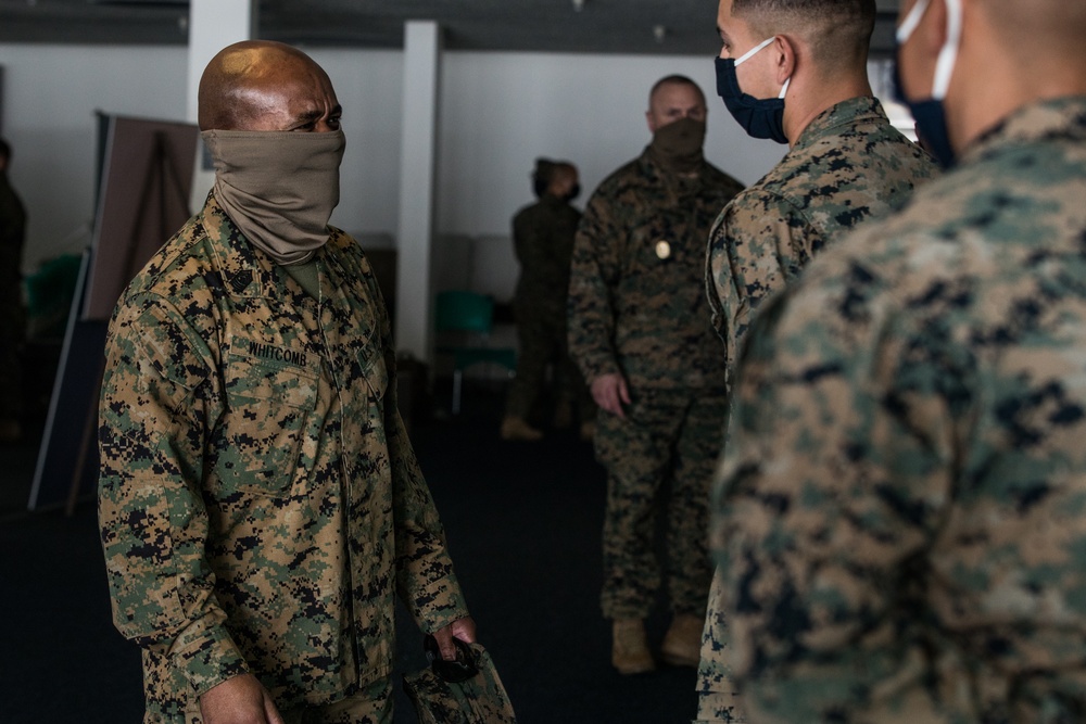 1st Marine Division Sergeant Major Visits USNS Mercy