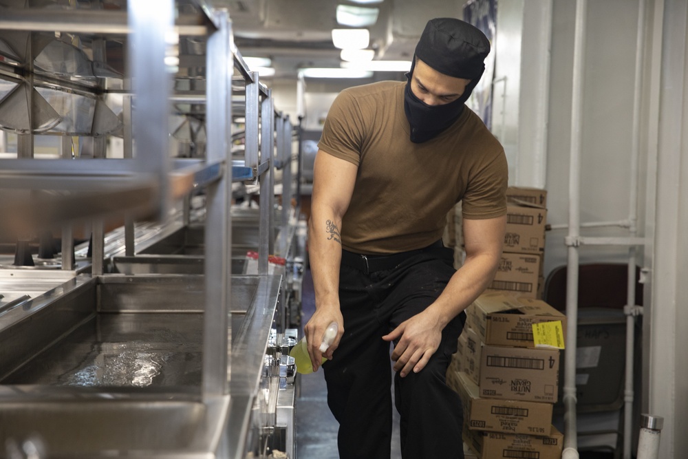 USS Bataan (LHD 5) Cleaning Stations