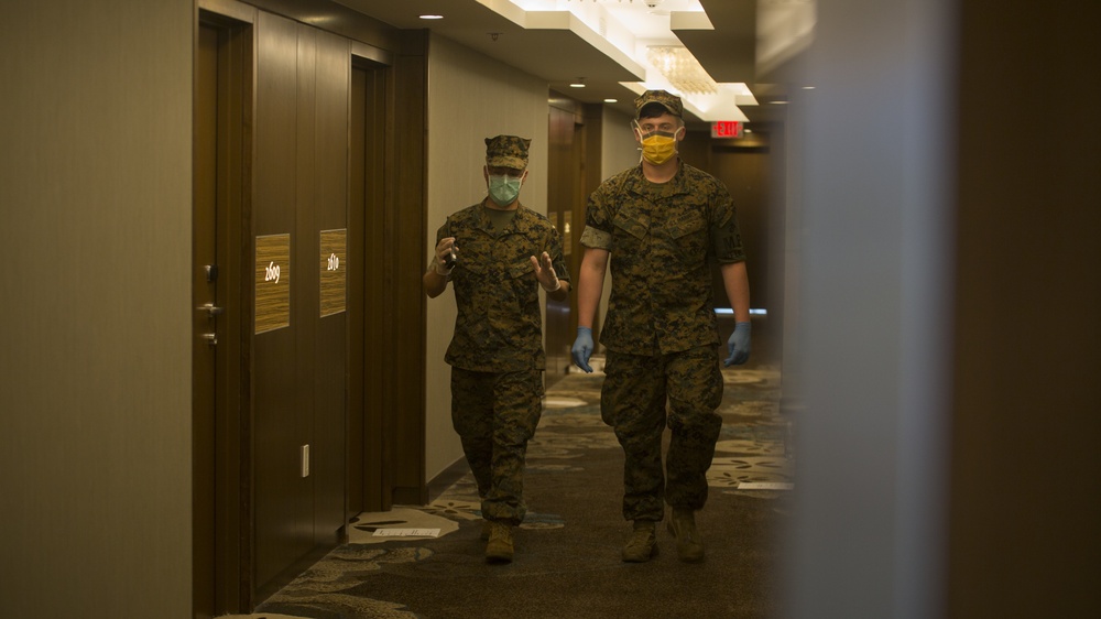 3rd Law Enforcement Battalion Marines provide quarantine management
