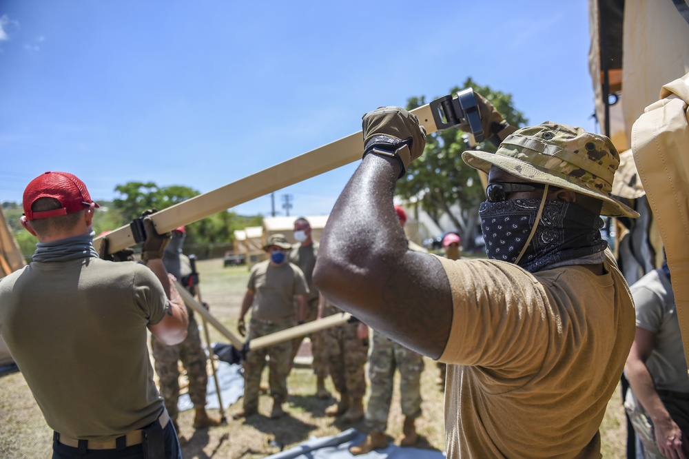 Airmen Set Up EMEDS System at U.S. Naval Hospital Guam