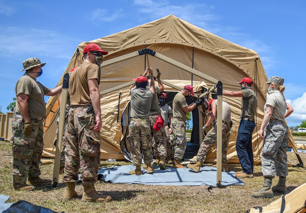 Airmen Set Up EMEDS System at U.S. Naval Hospital Guam