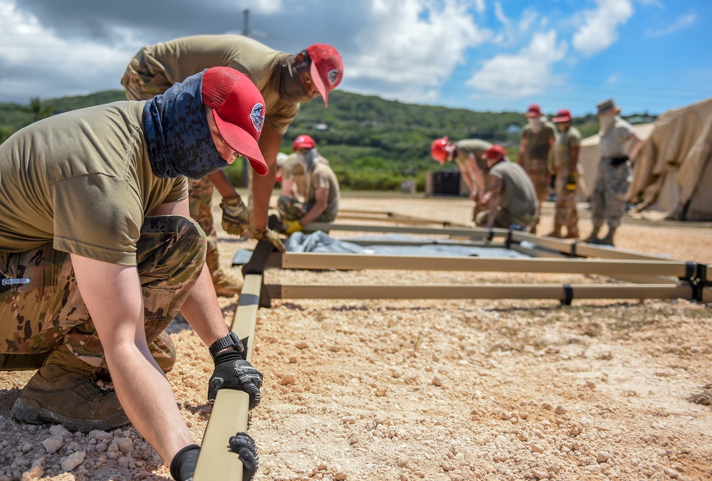 Airmen Set Up EMEDS System at U.S. Naval Hospital Guam