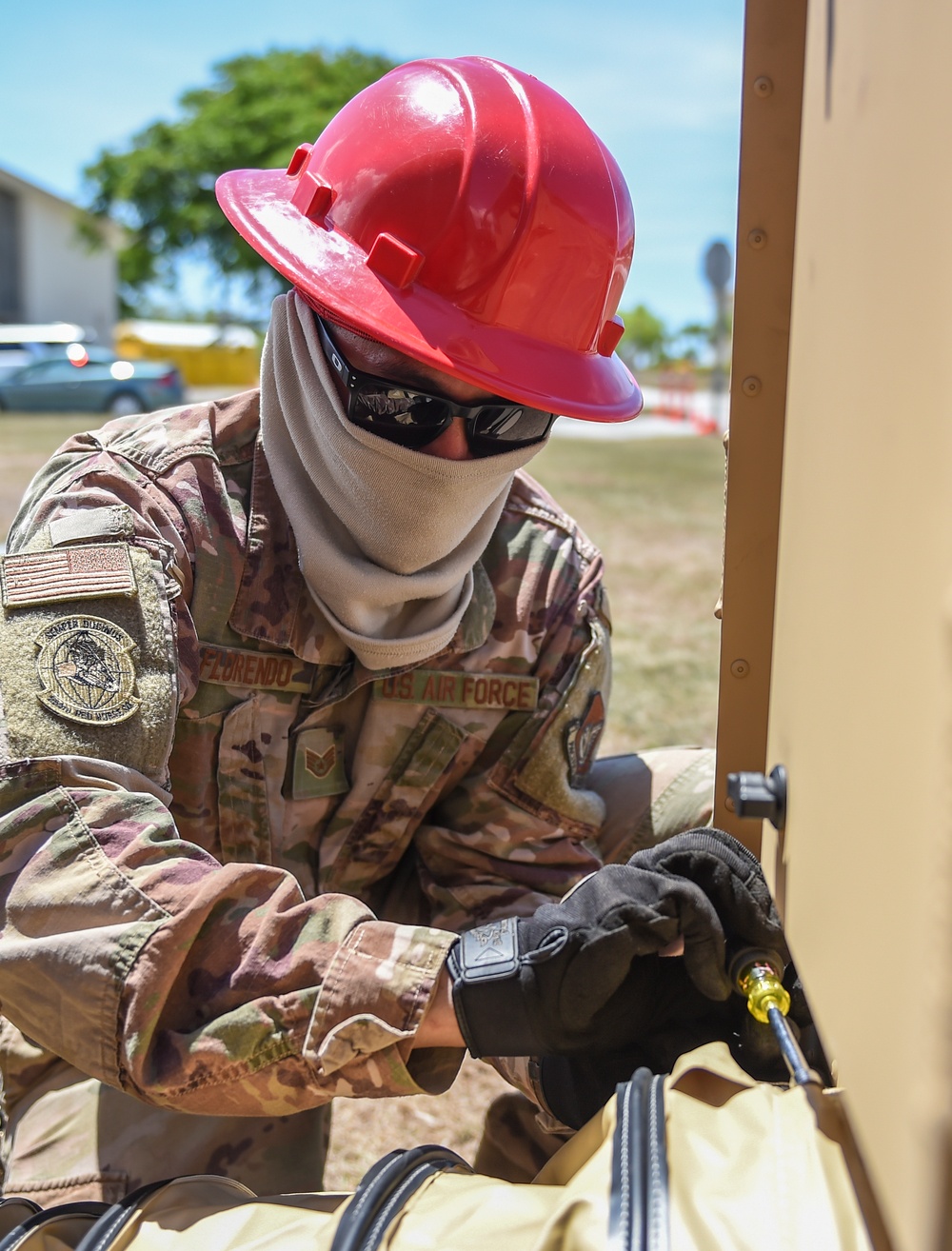 Airmen Set Up EMEDS System at U.S. Naval Hospital Guam