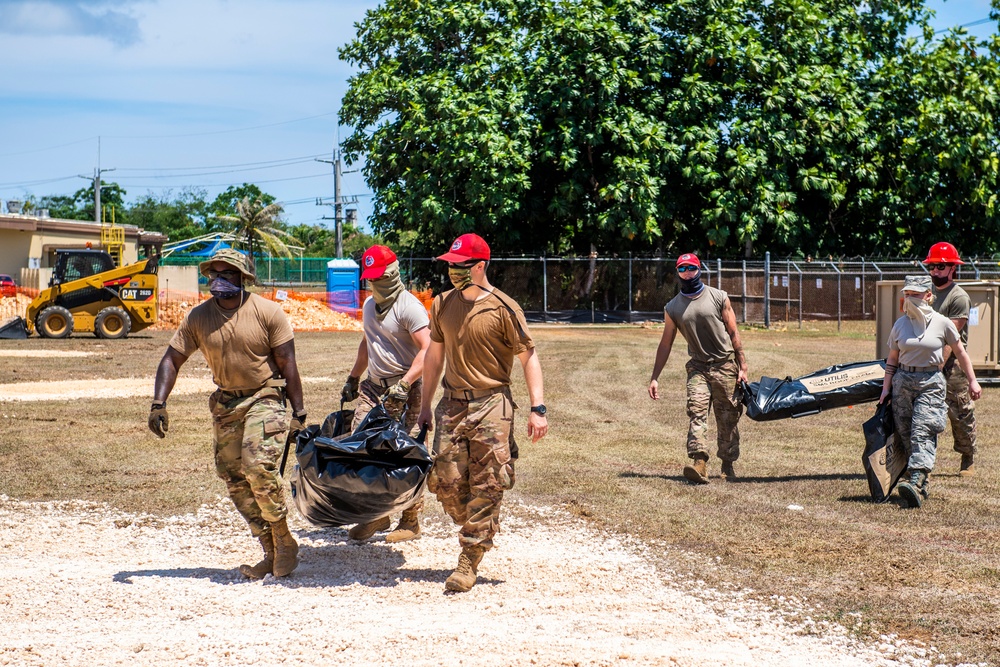 Airmen Set Up EMEDS System at U.S. Naval Hospital Guam