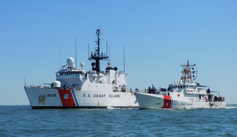 The crew of the Coast Guard Cutter Bruckenthal participates in refueling excercise