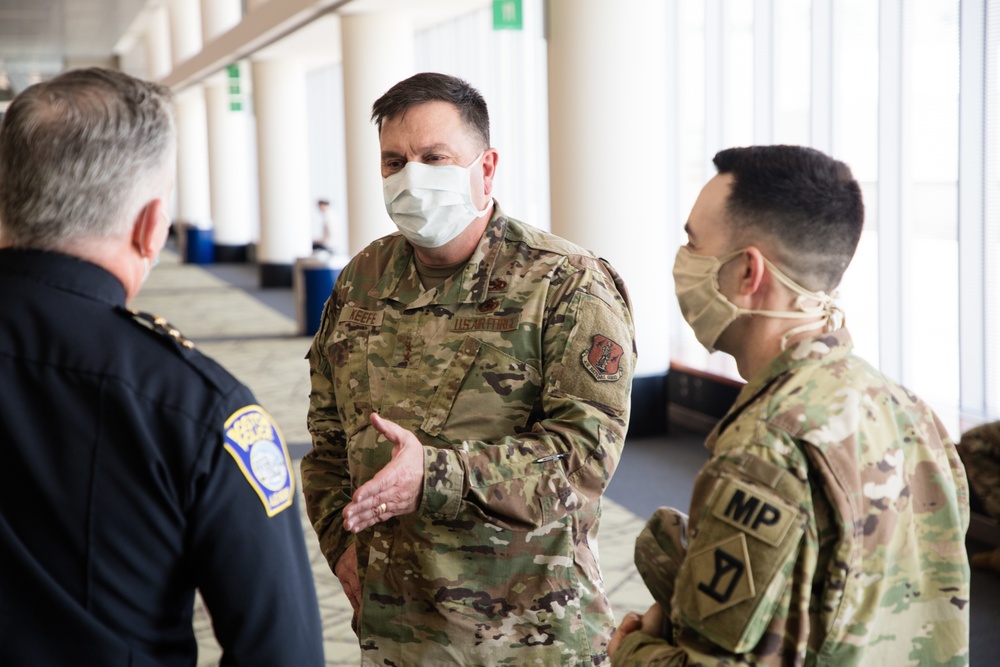 Army North General visits troops in Boston