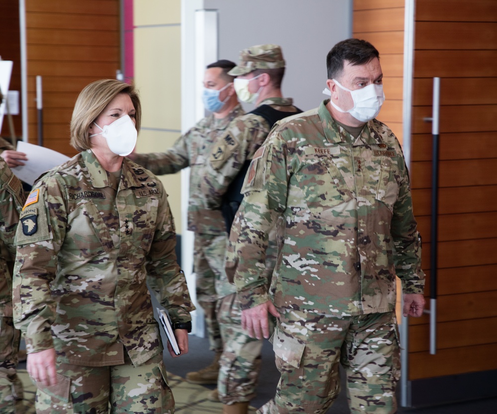 Army North General visits troops in Boston