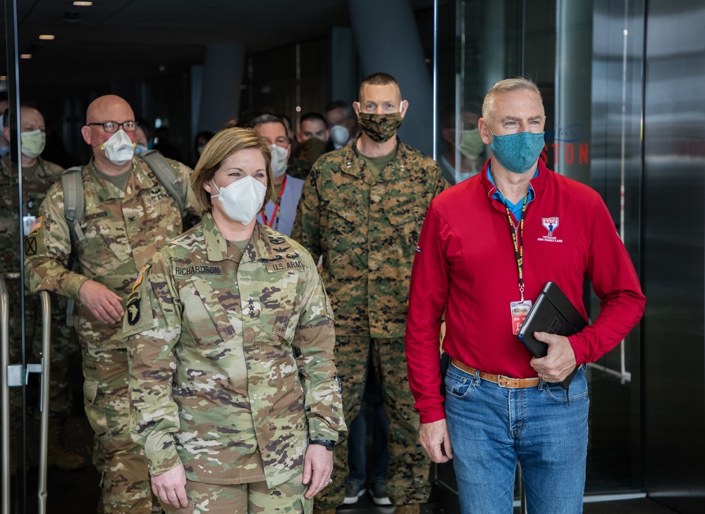 Army North General visits troops in Boston