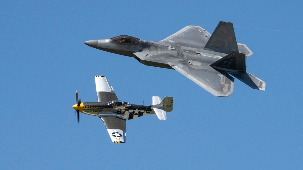 F-22 Demo Team practices over JBLE