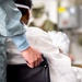 USNS Mercy Sailor Prepares to Disembark Patient