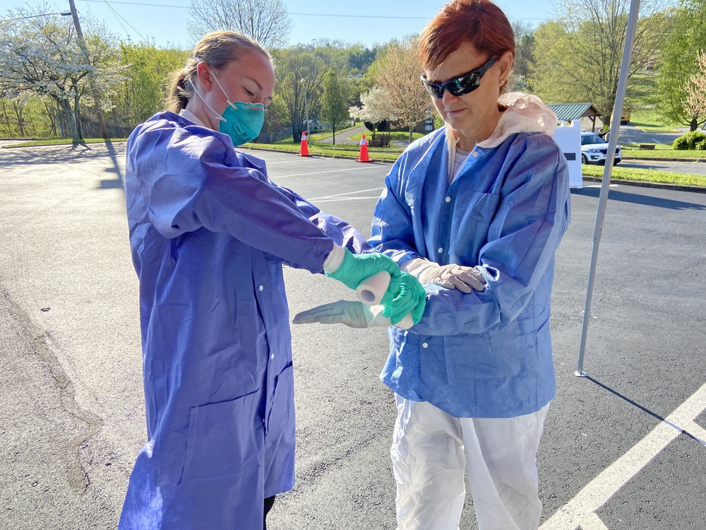 Tennessee National Guard assists with COVID-19 testing in Greene Co.