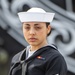 Seaman Apprentice Sarah Frank Checks Aboard USS Constitution