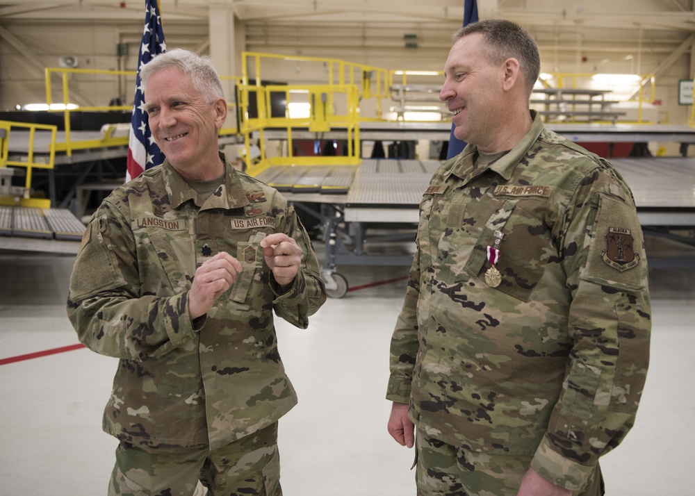 Chief Master Sgt. Philip Newton promotion ceremony