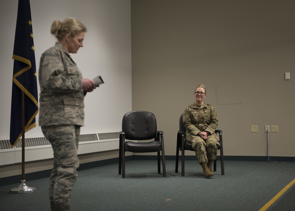 Chief Master Sgt. Carrie Stokes promotion ceremony