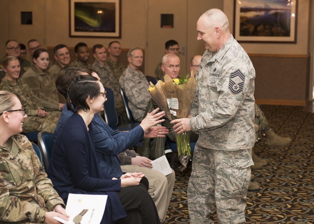 Chief Master Sgt. Paul Mann promotion ceremony