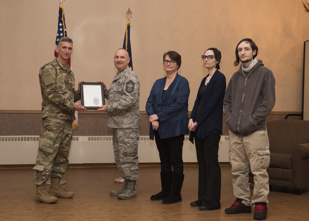 Chief Master Sgt. Paul Mann promotion ceremony