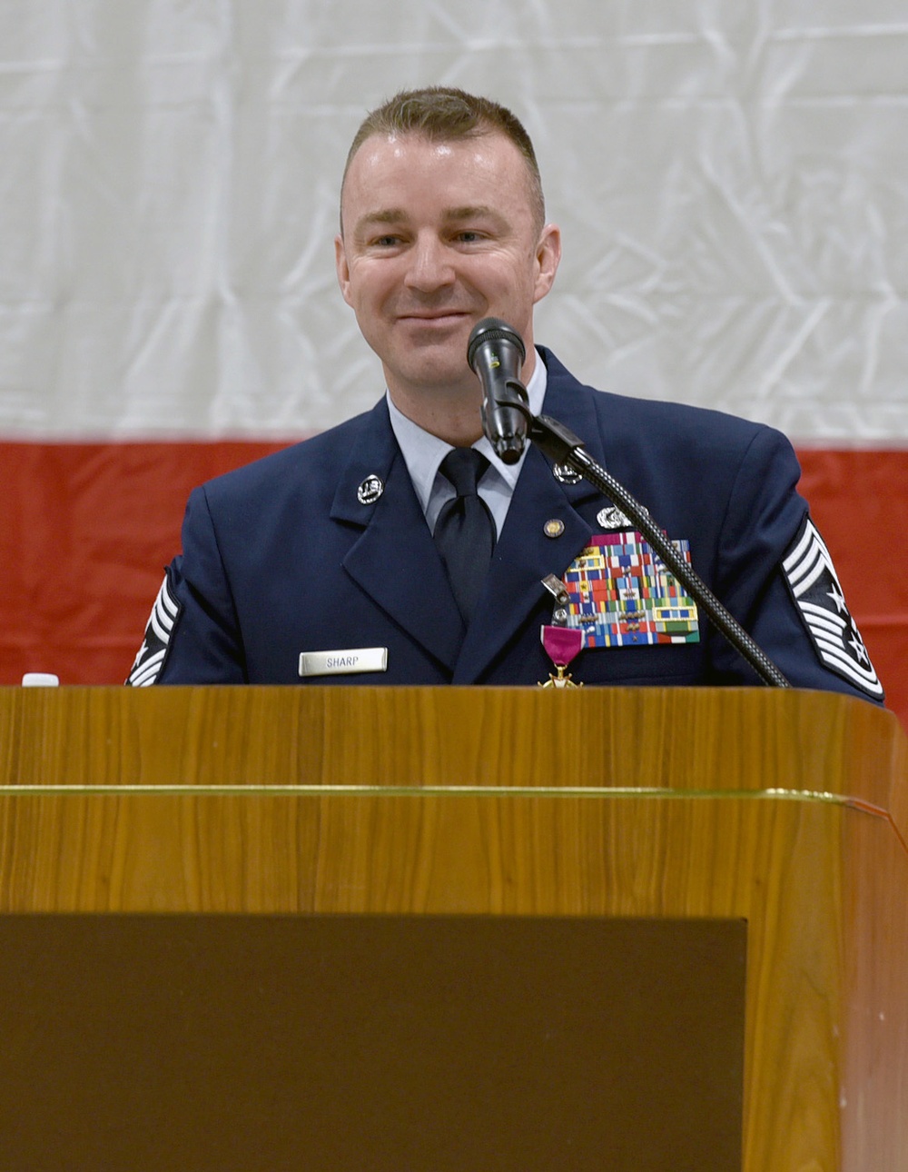 Air Force Sustainment Center Command Chief Sharp retires