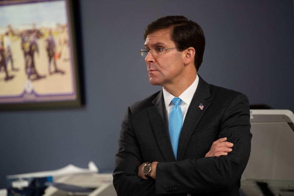 Secretary of Defense visits FEMA for COVID-19 briefing