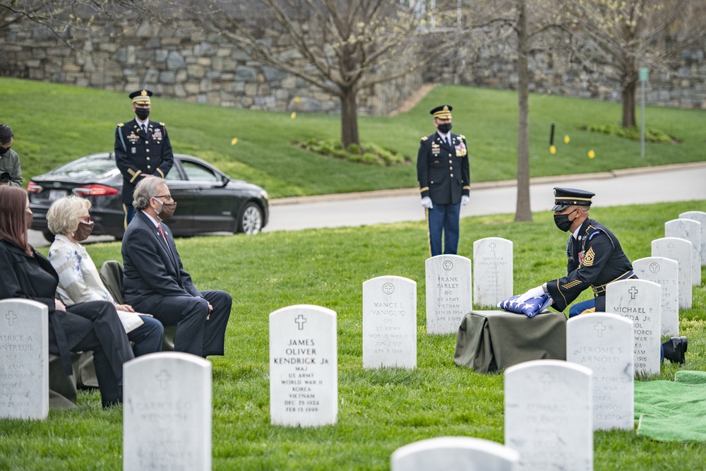 Modified Military Funeral Honors are Conducted for U.S. Army Retired Command Sgt. Maj. Robert Belch