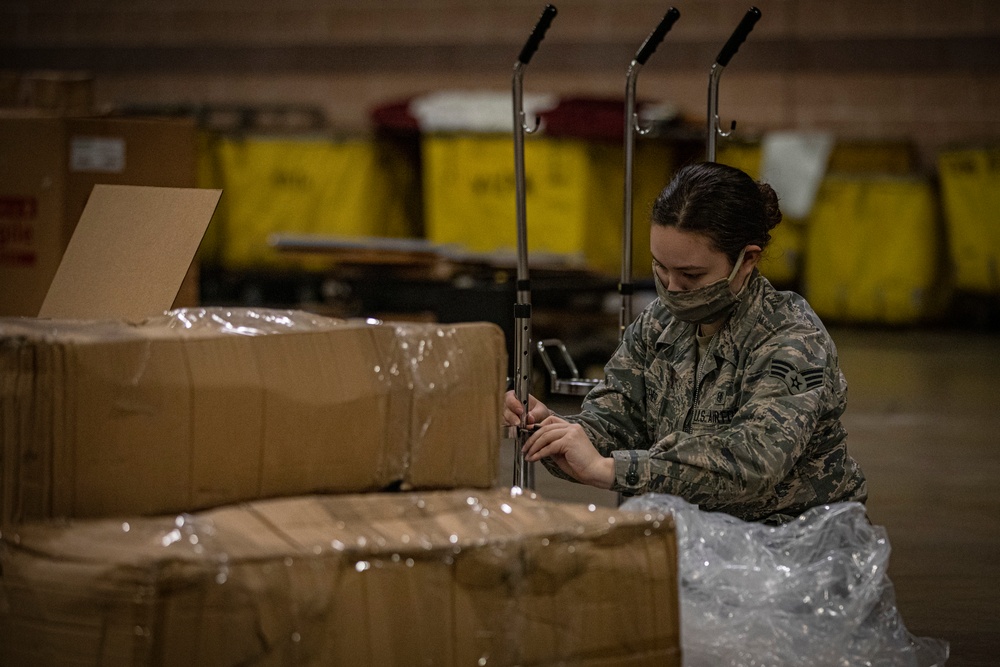 New Jersey Air Guard set up medical gear in Atlantic City