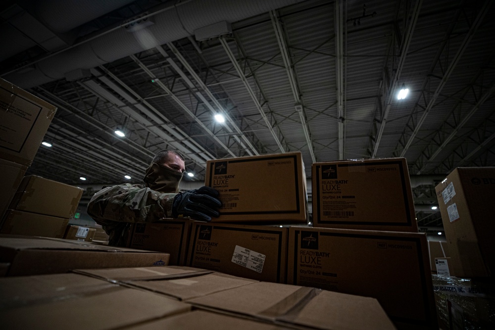 New Jersey Air Guard set up medical gear in Atlantic City