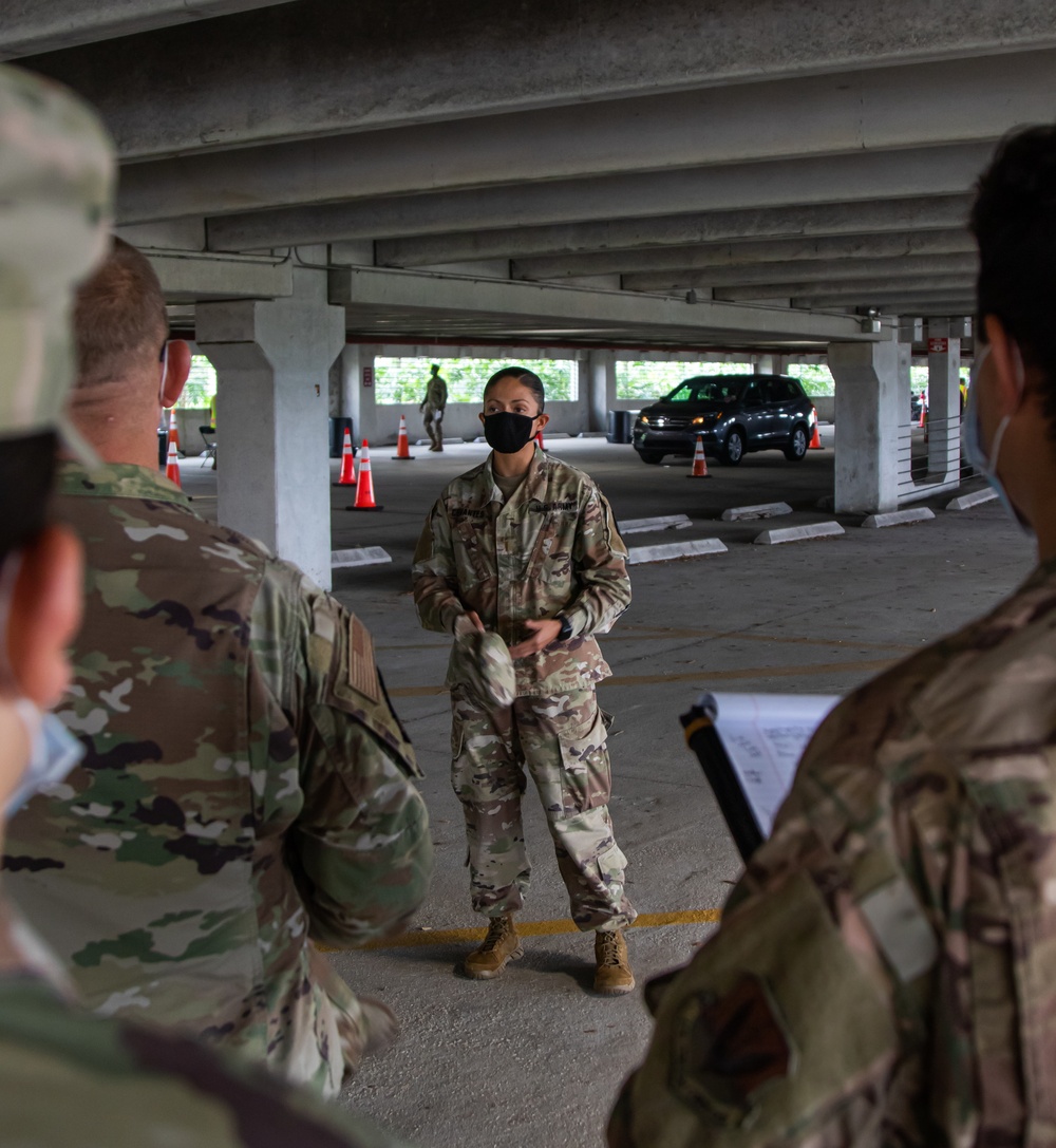 Florida Air National Guard senior leaders visit Orange County Convention Center Community Based Testing Site